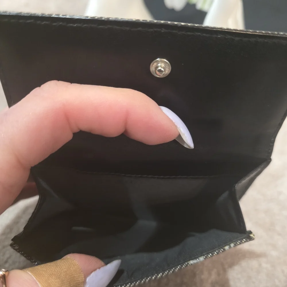 Bvlgari Black Mania Denim & Leather Wallet